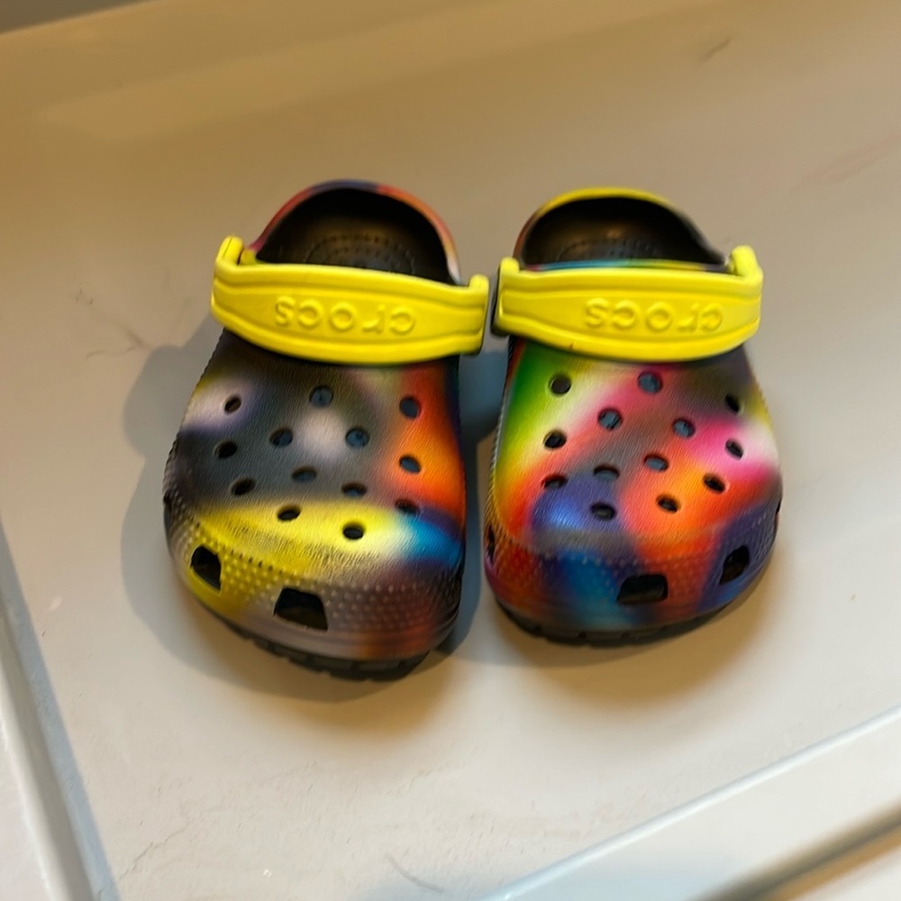 New tie dye toddler  crocs